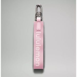 NWT Lululemon Athletica Never Lost Keychain in Pink Peony/White Opal